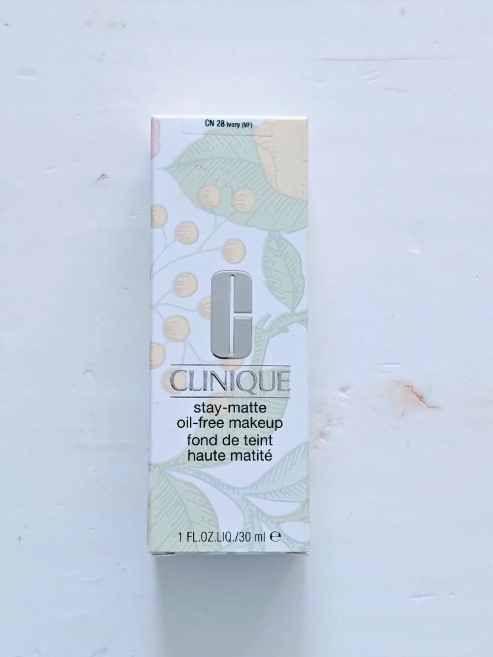 Clinique Stay-Matte Oil-Free Makeup CN 28 Ivory 1oz 30ml Sealed Dry Oily 2 3 4